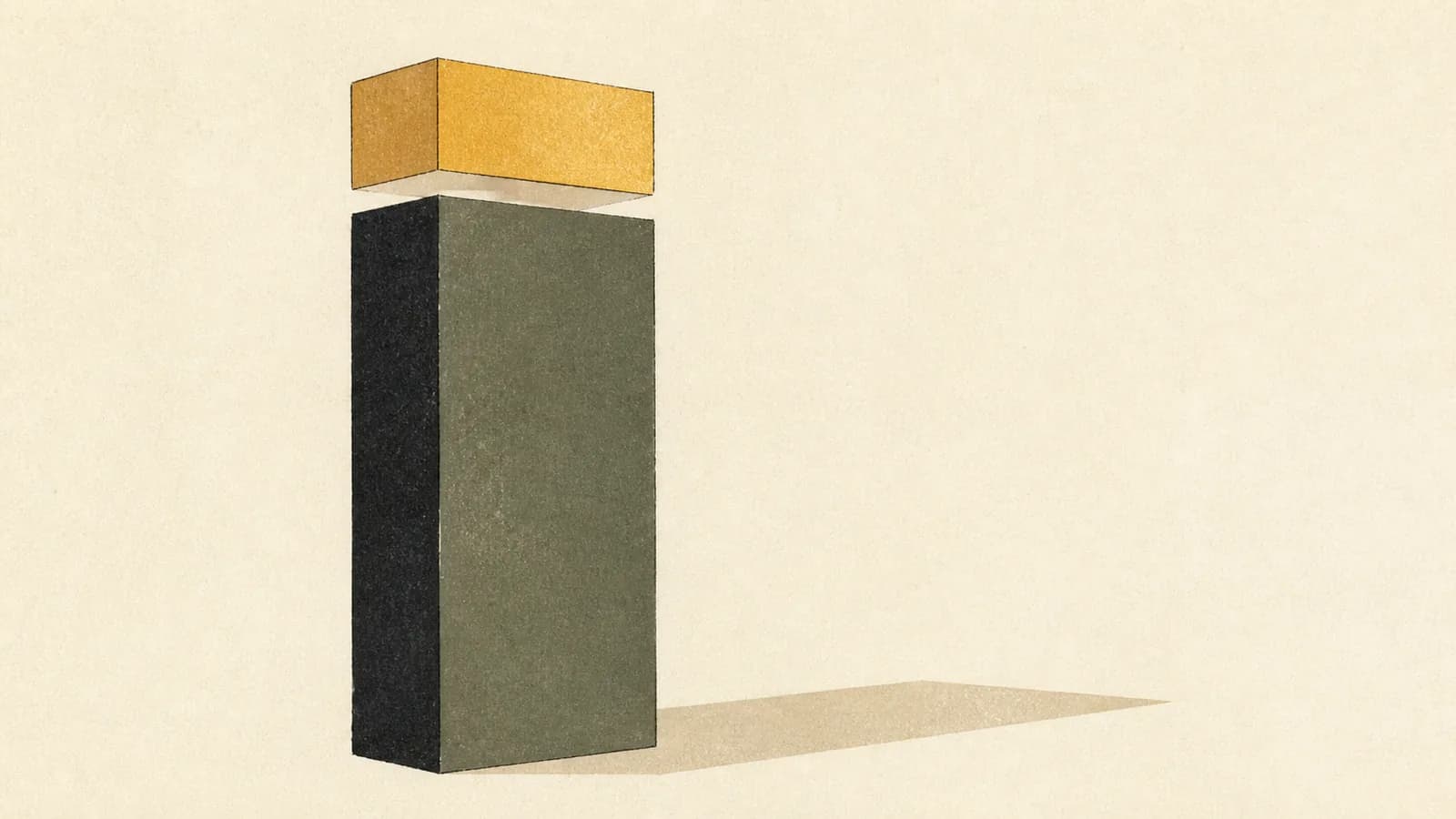 Illustration of a tall column with a wide horizontal slice removed and floating just above it.